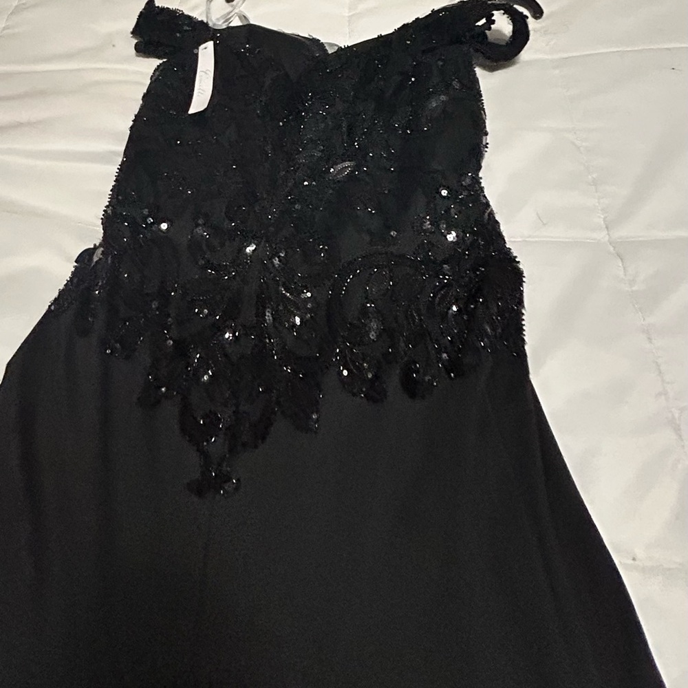 Camille La Vie Black One Shoulder Dress